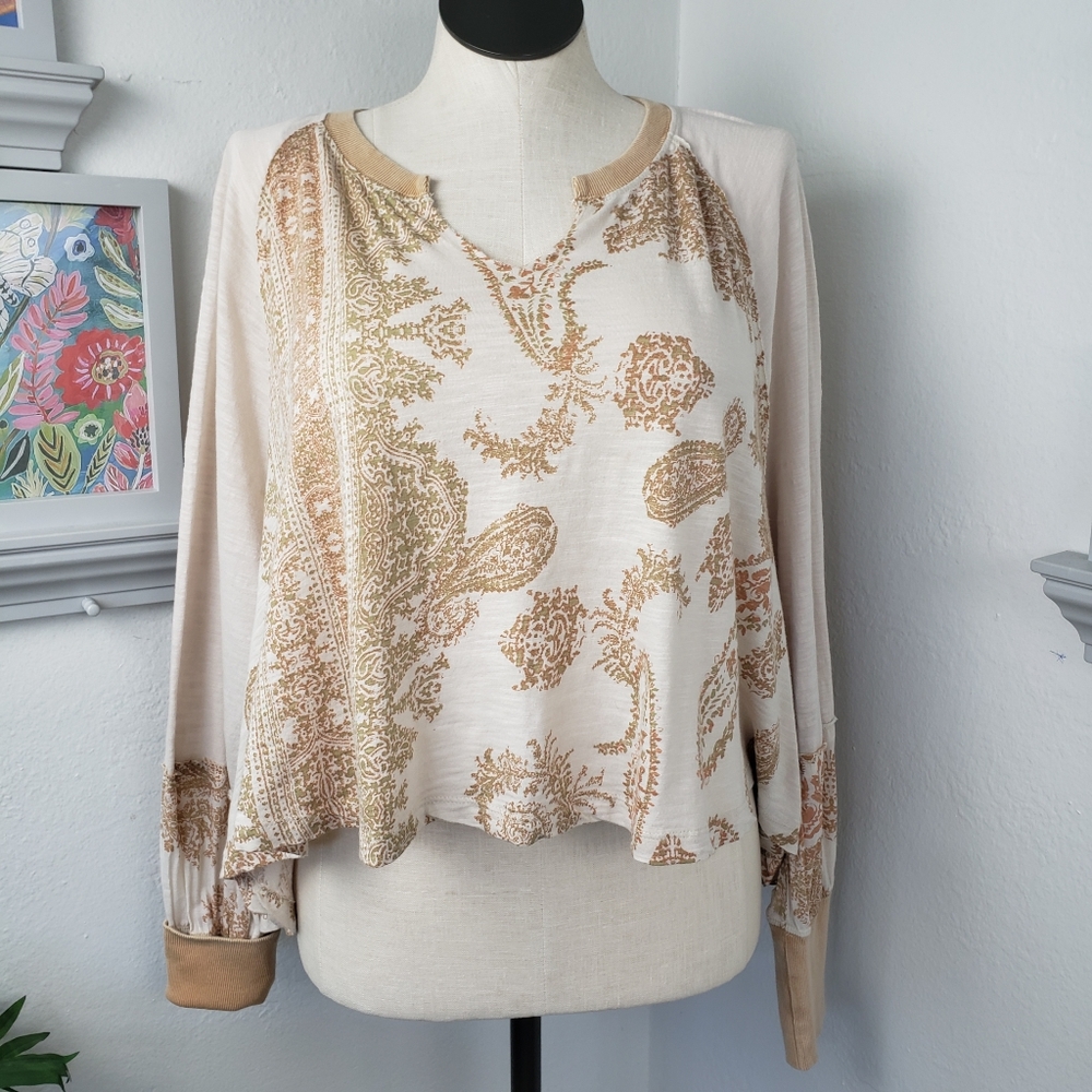 We The Free Bohemian Paisley Hi Low Oversized Hippie Artsy Coquette Girl Medium